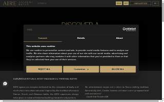 Aire Wellness Spa website