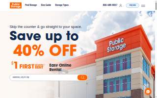 Public Storage of Valparaiso website