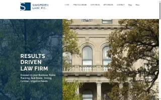 Sworden Law Office, P.C. of Valparaiso website