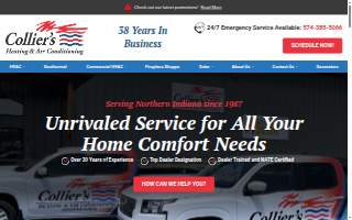 Collier's Heating & Air Conditioning website