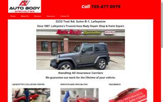 Auto Body Specialties website