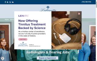 Lafayette Hearing Center website