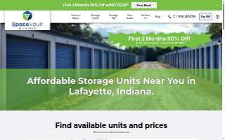 SpaceVault Self-Storage website