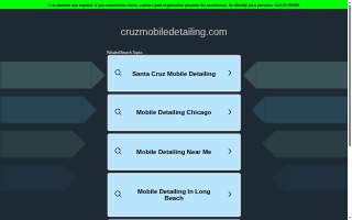 Cruz's Mobile Detailing website