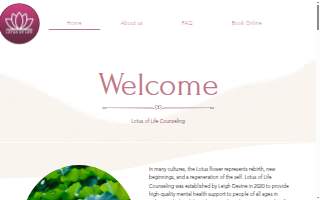 Lotus of Life Counseling website