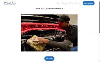 Prestige Auto Detailing website