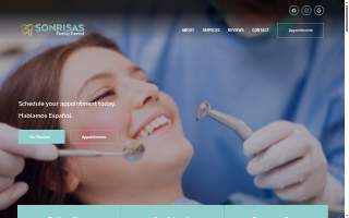 Sonrisas Family Dental website