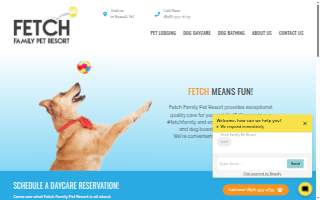 Fetch Dog Resort website