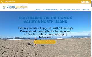 Canine Solutions Dog Training of Arkansas City website