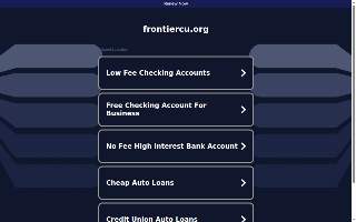 Frontier Community Credit Union website
