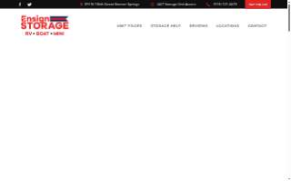 Ensign Storage website