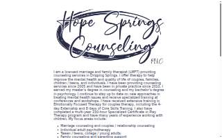 Hope Springs Counseling LLC website