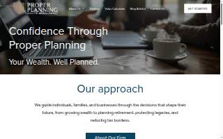 Proper Planning & Wealth Management of Bonner Springs website