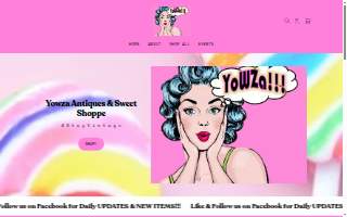 Yowza Antiques & Sweet Shoppe website