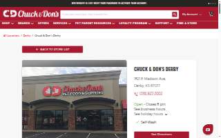 Chuck & Don's Pet Food & Supplies of Derby website