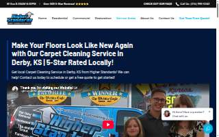 Higher Standards Carpet Cleaning and Restoration website