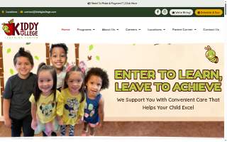 Kiddy Kollege Learning Center at Derby website