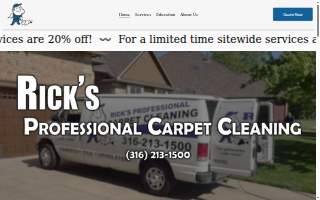Ricks Professional Carpet Cleaning of Derby website