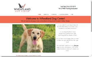 Wheatland Dog Center website