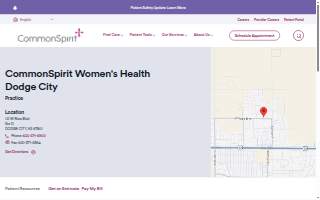 CommonSpirit Women's Health Dodge City website