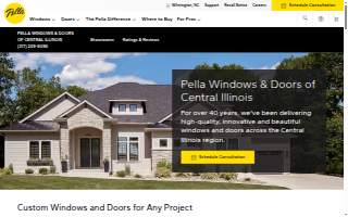 Pella Windows and Doors Showroom website