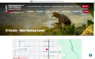 Community National Bank & Trust of El Dorado website