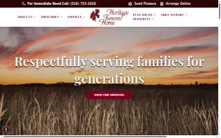 Heritage Funeral Home website