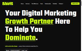 Killer Growth - Marketing Agency website