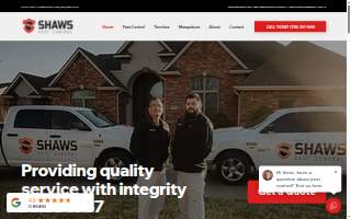 Shaws Pest Control website