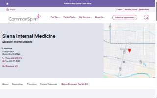 CommonSpirit Primary Care Siena website