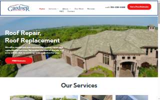 Gardner Roofing website