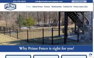 Prime Fence Company, LLC website