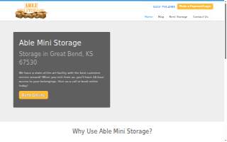 Able Mini Storage website