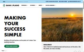 Bank of the Plains website