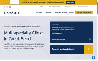HaysMed Specialty Clinic in Great Bend website