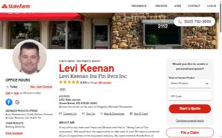 Levi Keenan - State Farm Insurance Agent website