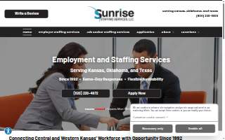 Sunrise Staffing Services LLC website