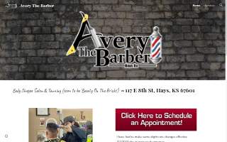 avery The Barber website