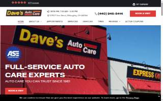 Dave's Auto Repair & Alignment website