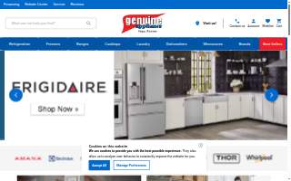 Genuine Appliance Center website