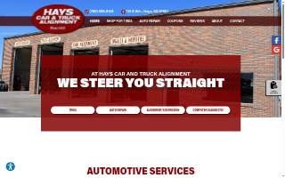 Hays Car & Truck Alignment website