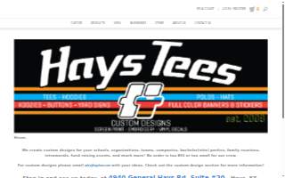 Hays Tees website