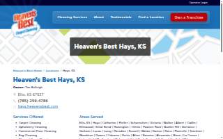 Heaven's Best of Hays website