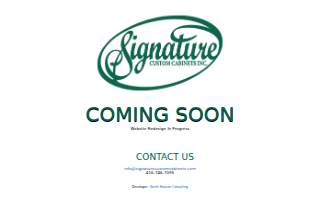 Signature Custom Cabinets website