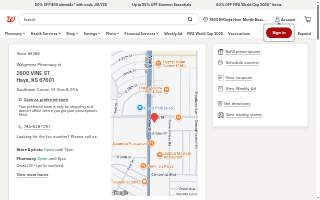 Walgreens Pharmacy of Hays website