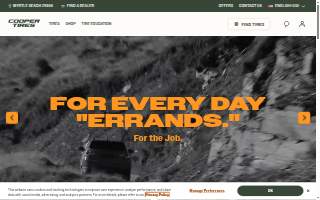 Cooper Tire Service website