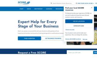 SCORE Mentors website