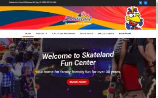 Skateland Family Fun Center website