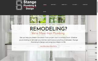Stange Plumbing & Design website