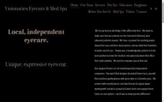 Visionaries Eyecare, Dr. Steve Miller, Optometrist website